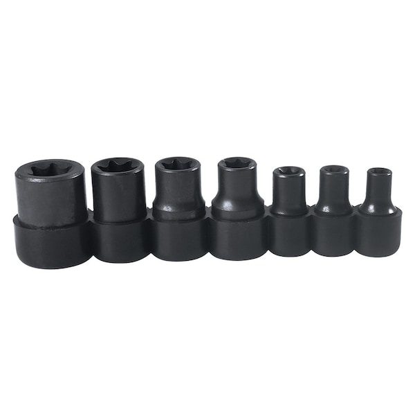 Combination drive torx bit socket set 7PC